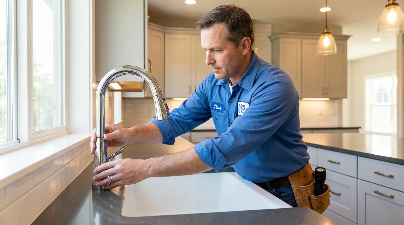 Kitchen faucet installation by Johns Plumbing LLC in Ash Grove