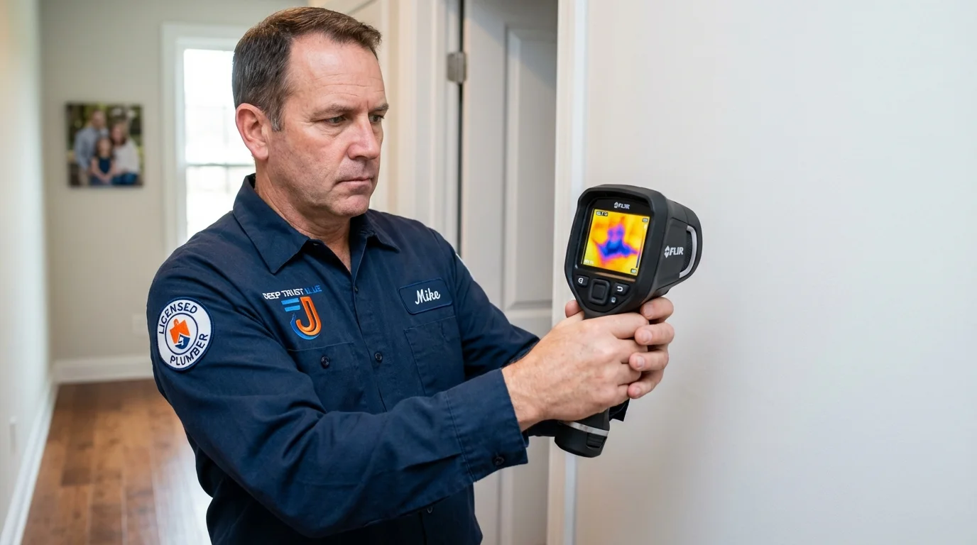Thermal imaging leak detection by Johns Plumbing LLC in Ash Grove